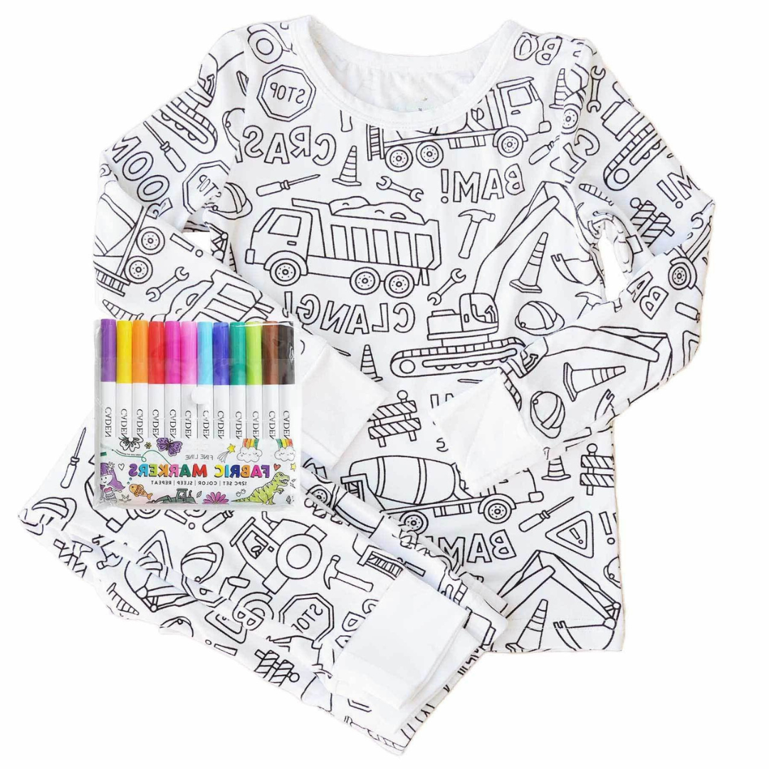 Colorable Pajama Set