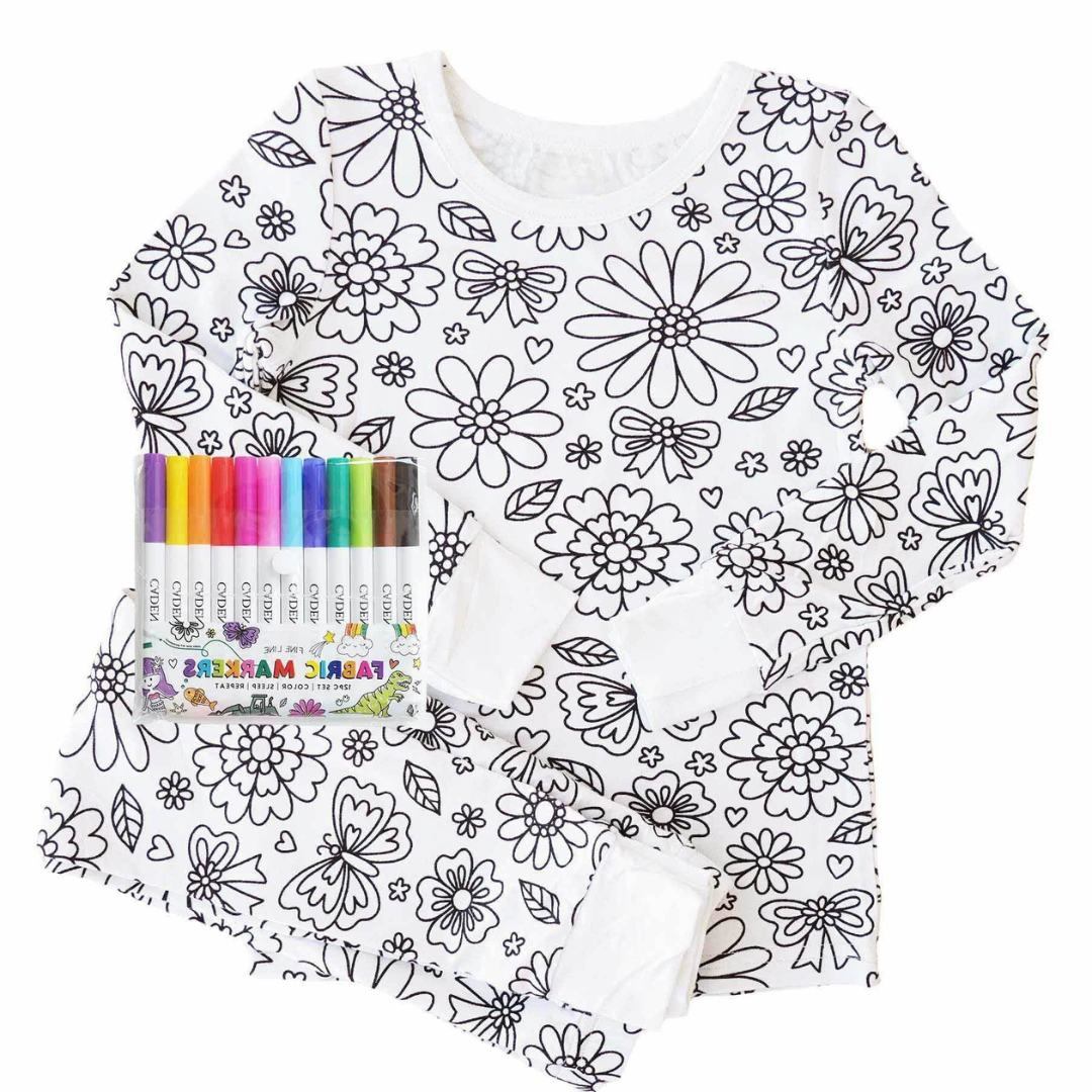 Colorable Pajama Set